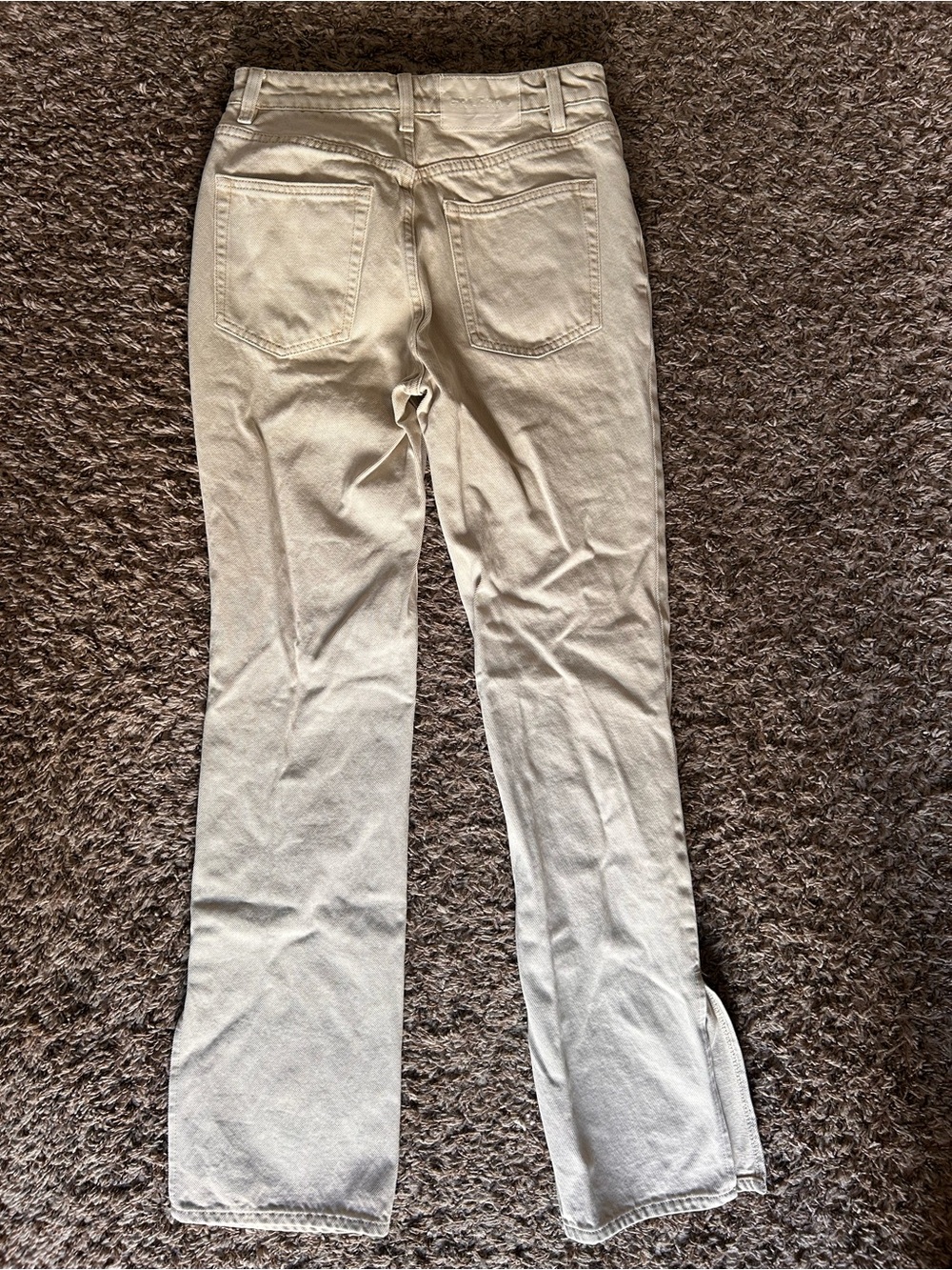 GRLFRND The Harlow High Rise Bootcut with Slit Women’s Beige Jeans Size 25 - Picture 4 of 8